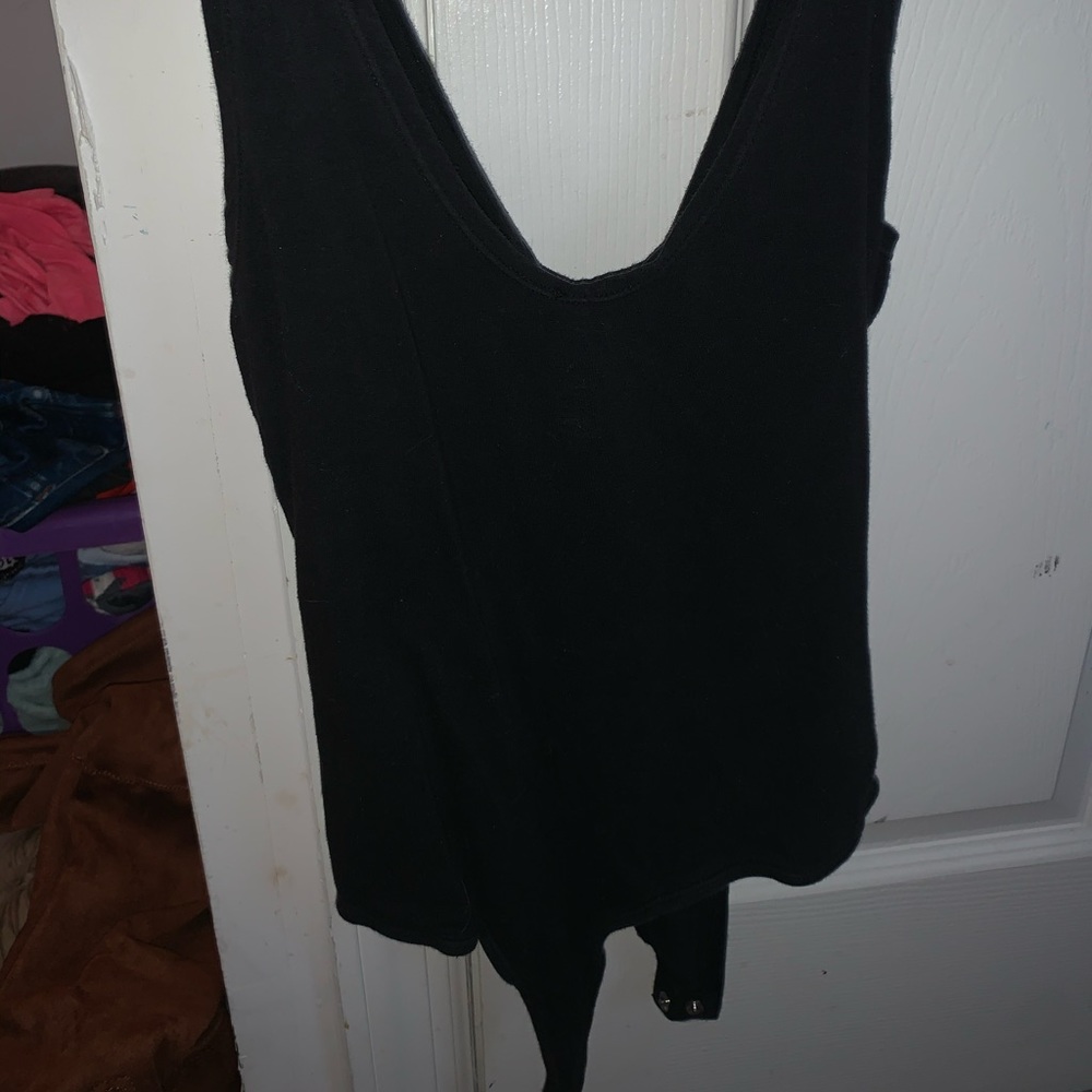 Black tank top bodysuit